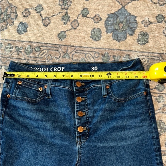J Crew sz 30 Billie Demi boot cropped jeans with button fly EUC - Picture 9 of 12